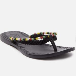 NWOB Free People Menorca Beaded Thong Sandals - EUR 4 / US 10